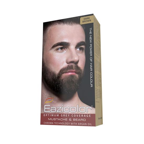 Picture of Eazicolor For Men Mustache & Beard Dark Brown (3.0)